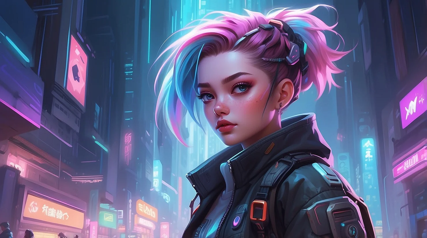 ilustracion estilo cyberpunk