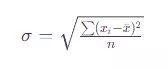 fórmula completa de desviación típica