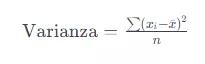 Fórmula de la varianza